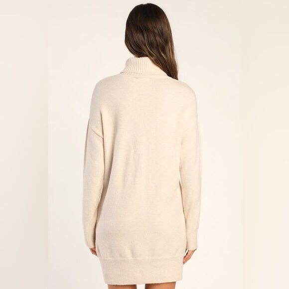 COPY - Lulu’s Cream Sweater Dress - Picture 4 of 5